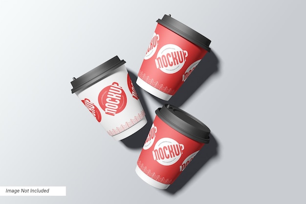 Drink cup mockup top-ansicht