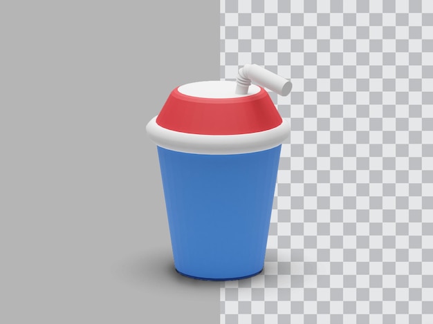 Drink kunststoffbecher transparenz 3d rendering