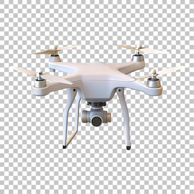 Drohne auf durchsichtigem Hintergrund isoliert 3D-Rendering-Illustration