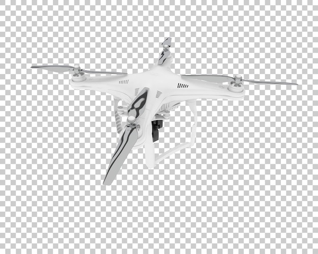 Drohne auf durchsichtigem Hintergrund isoliert 3D-Rendering-Illustration