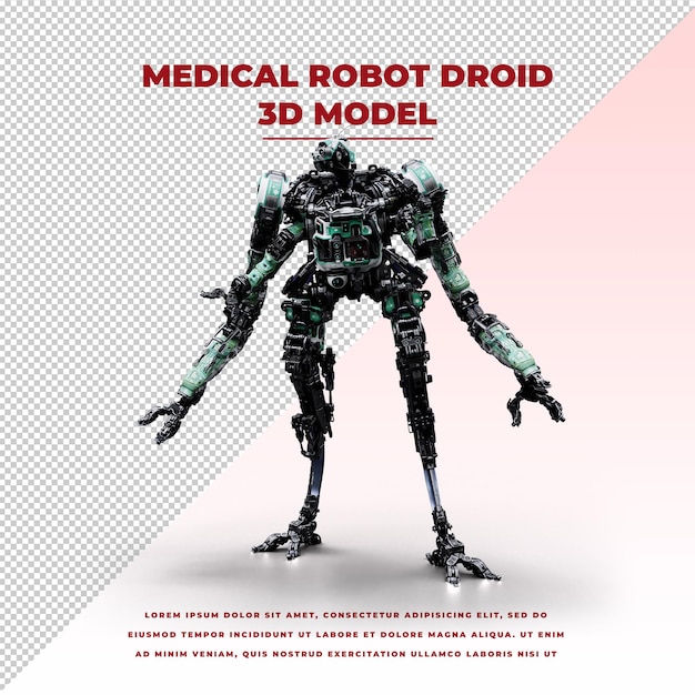Droide robot médico cyberpunk future tech