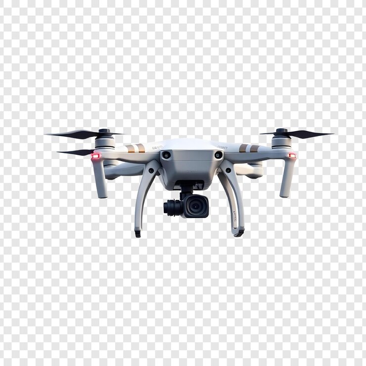 PSD un dron con una cámara en la pantalla
