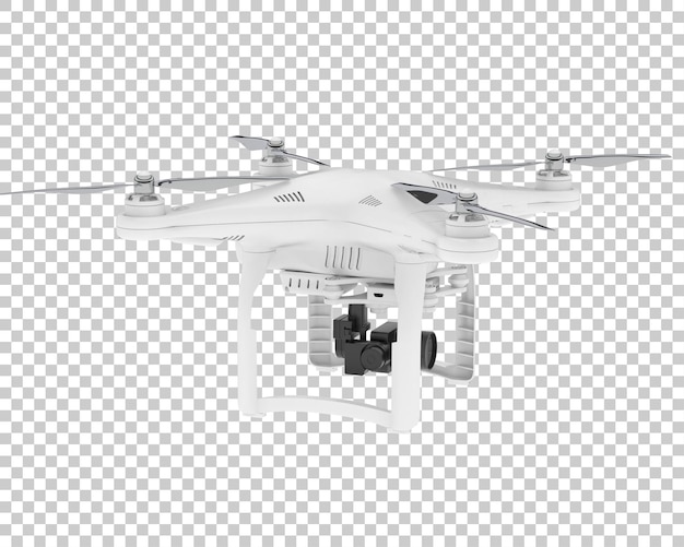 Dron izolovaný na transparentním pozadí, 3D renderování ilustrace