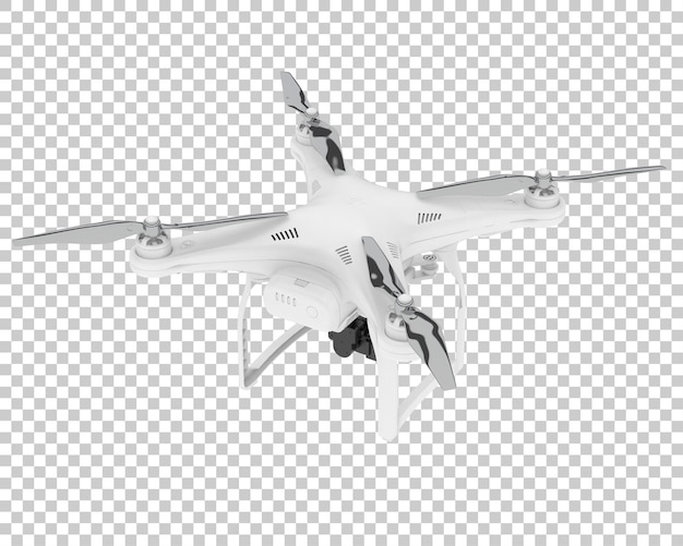 Dron izolovaný na transparentním pozadí, 3D renderování ilustrace