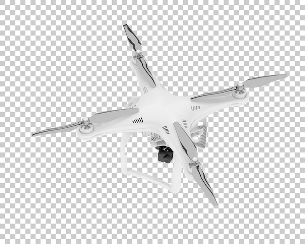 Dron izolovaný na transparentním pozadí, 3D renderování ilustrace
