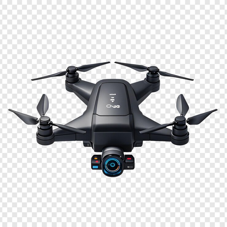 PSD dron moderno aislado en un fondo transparente