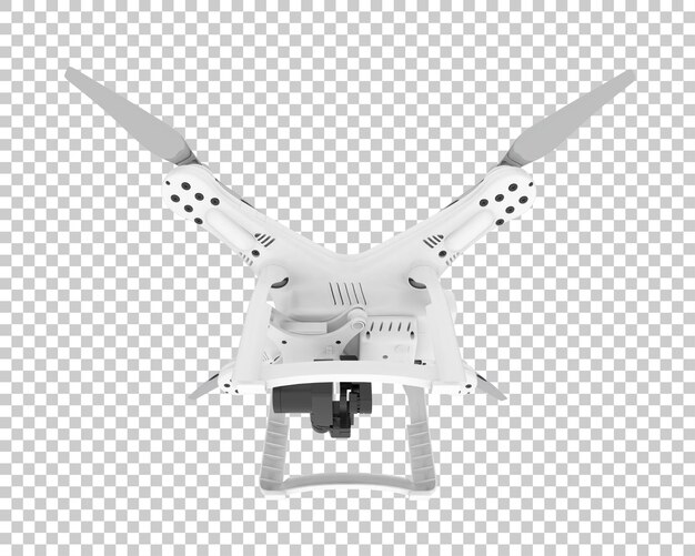 Drone aislado en un fondo transparente Ilustración de renderización en 3D