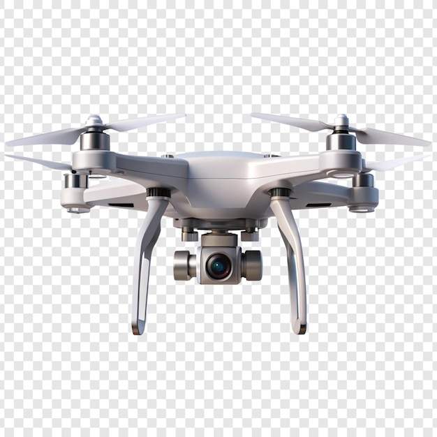 Drone blanc moderne avec caméra pour la photographie aérienne