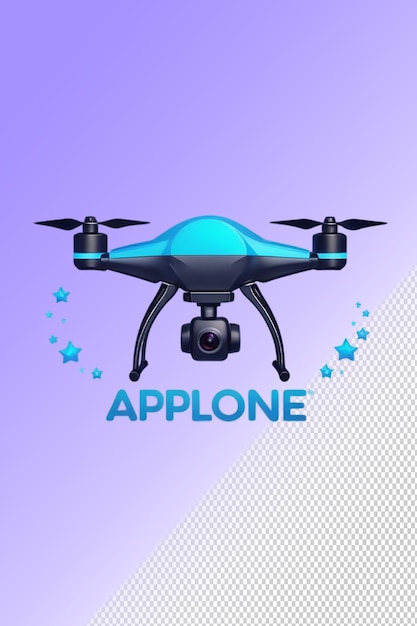 PSD drone d'illustration psd 3d isolé sur un fond transparent