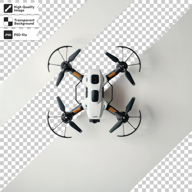 Drone Psd En Vol Sur Fond Transparent Avec Couche De Masque Modifiable