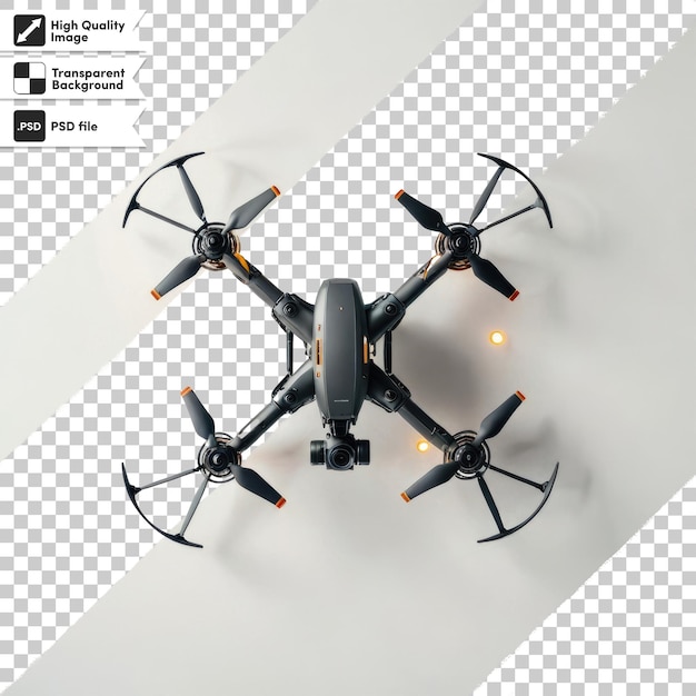 Drone Psd En Vol Sur Fond Transparent Avec Couche De Masque Modifiable