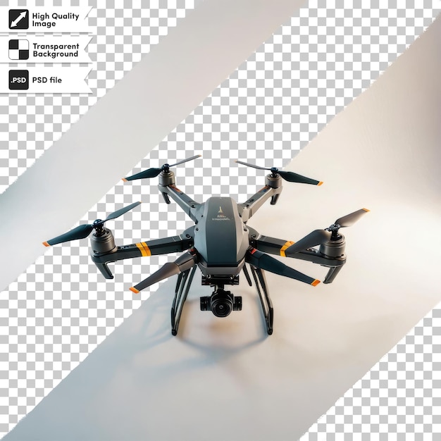 PSD drone psd en vol sur fond transparent avec couche de masque modifiable