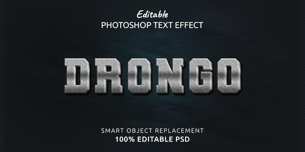 Drongo photoshop efeito de texto