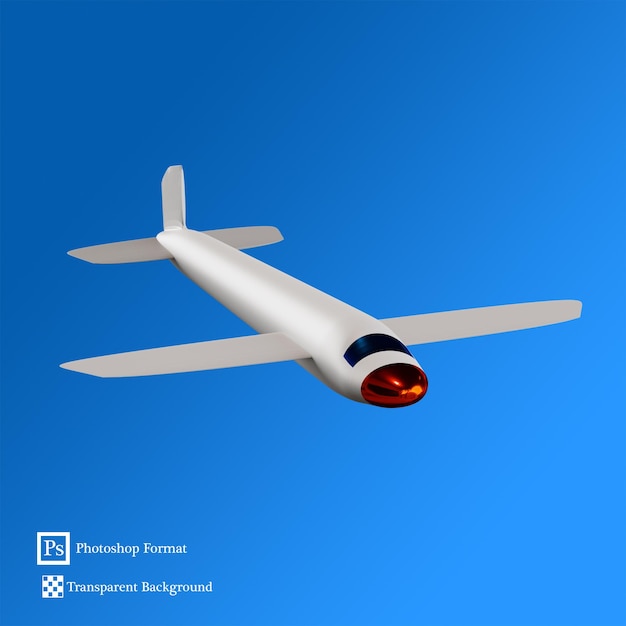 Dronne-Flugzeug 3D-Illustration