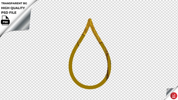 PSD drop golden color melted paint psd transparent