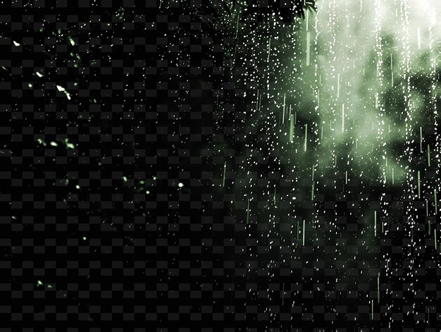 PSD drops of rain on a black background