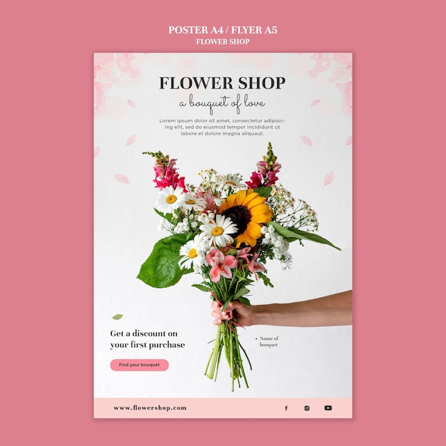 Druckvorlage Blumenladen