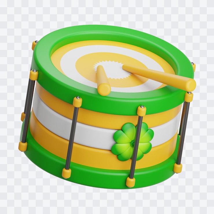 PSD drum 3d illustration