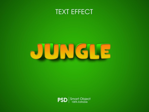PSD dschungel-text-effekt-stil