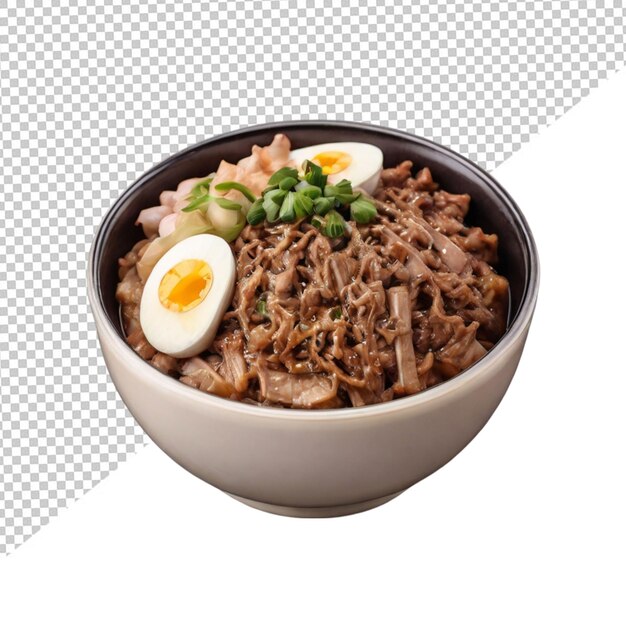 PSD du gyudon sur fond transparent