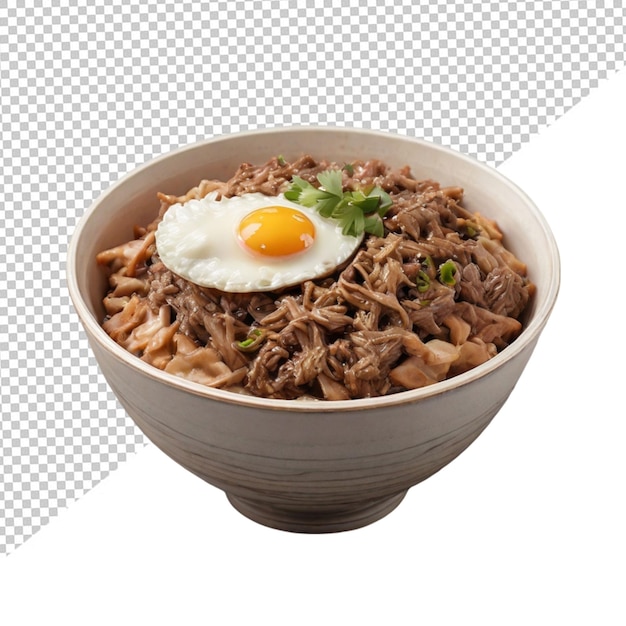 PSD du gyudon sur fond transparent