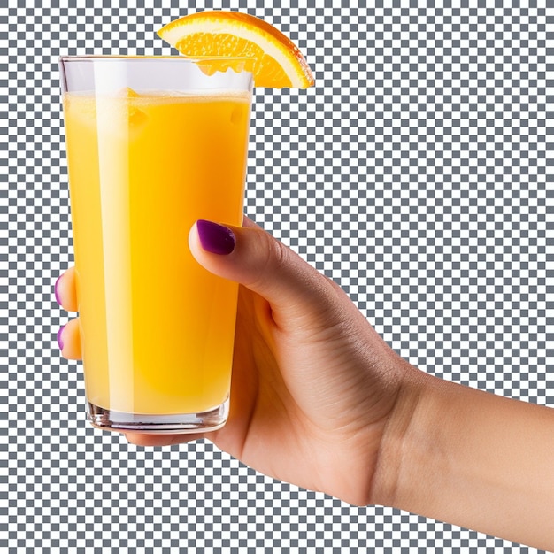 PSD du jus d'orange à la main