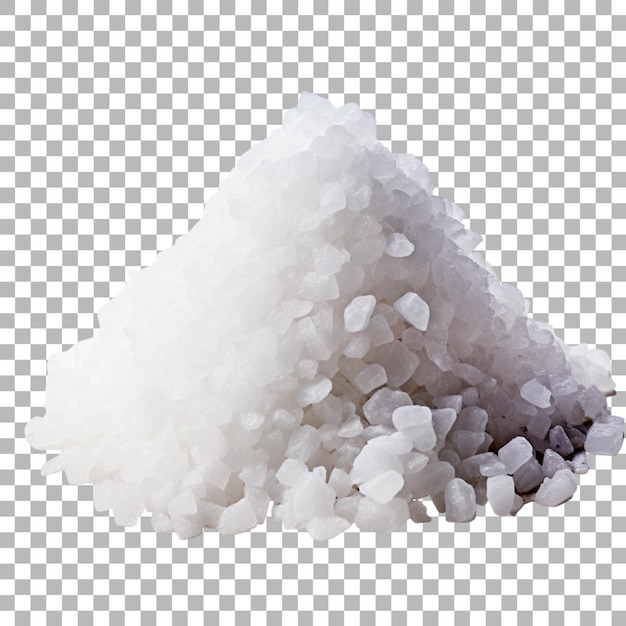 PSD du sel sur un fond transparent