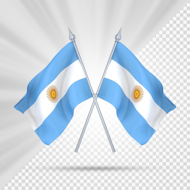 Duas bandeiras argentina