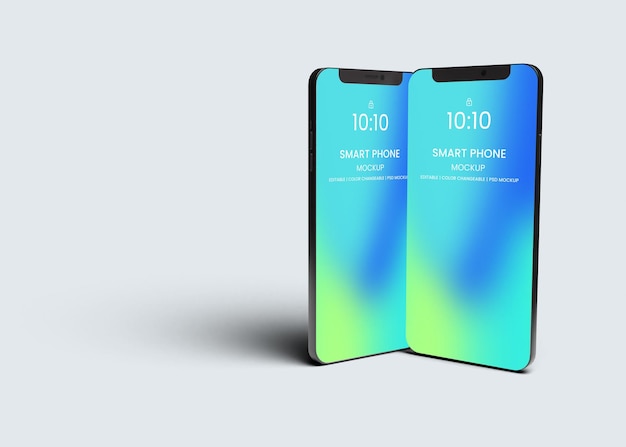 Duas telas de smartphones estão próximas uma da outra.