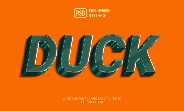 PSD duck-textstil-effekt