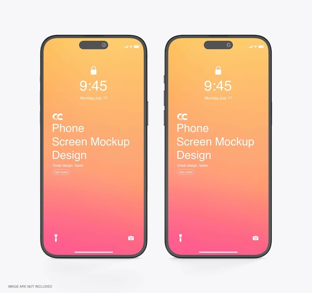 Due modelli di schermo per smartphone