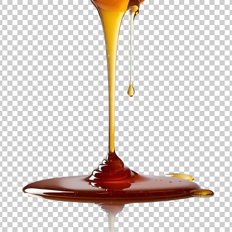 PSD el dulce derrame de miel aislado en un fondo transparente png psd