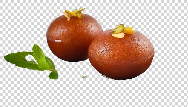 PSD dulce gulab jamun en un fondo transparente