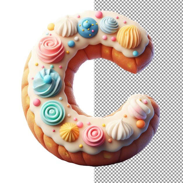 PSD dulce tipografía disfrute de deliciosas letras de pastel en 3d