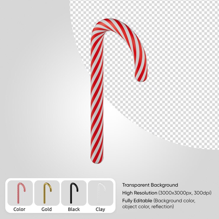 PSD dulces de navidad 3d