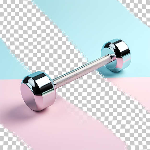 PSD dumbbell de aço de fundo transparente