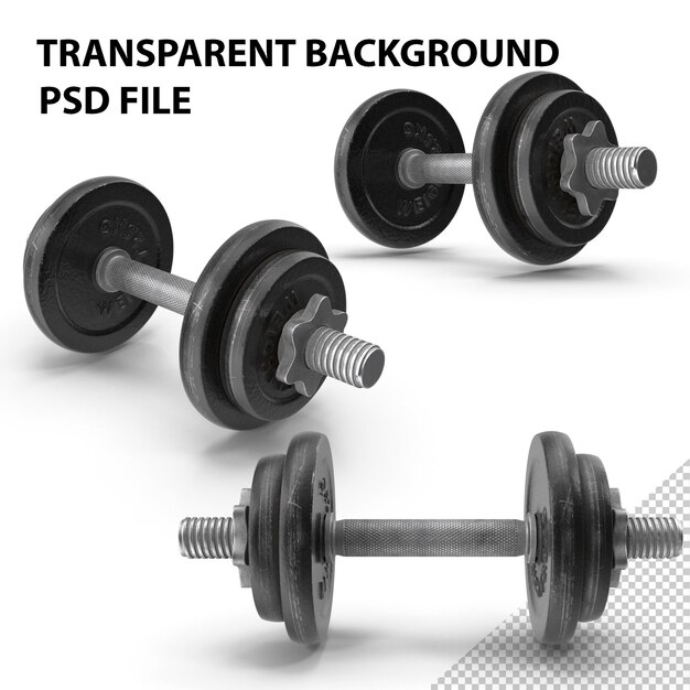 PSD dumbbell negro png