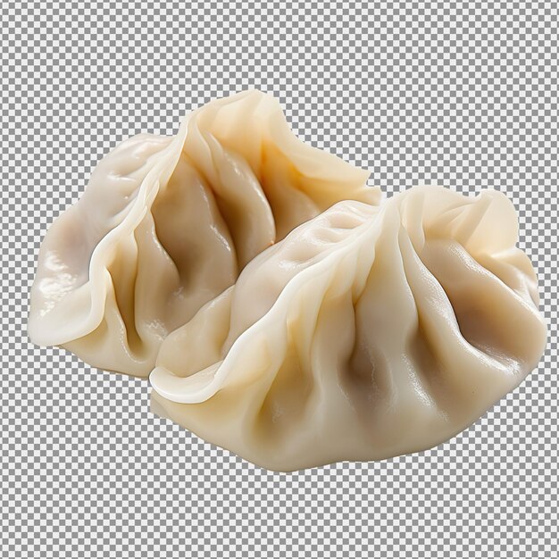 Dumplings Chinois Isolés Sur Fond Blanc