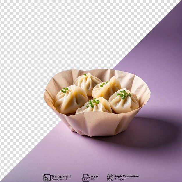 PSD dumplings fast food isolados em fundo transparente