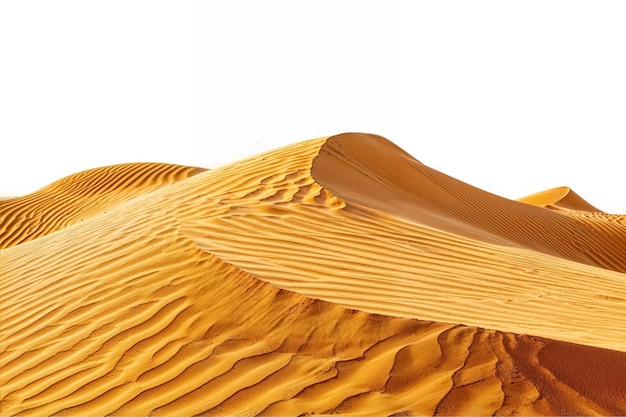 Una duna del desierto aislada sobre un fondo transparente Dunas doradas