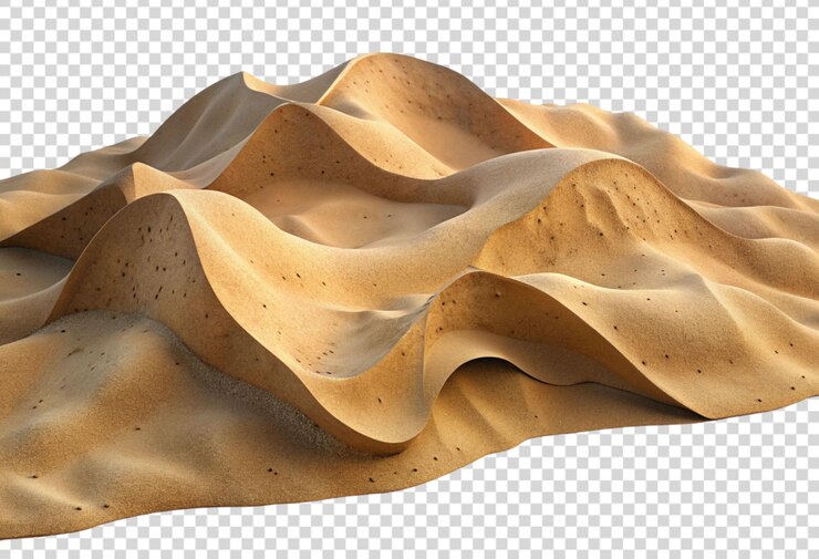 PSD la duna de la pila de arena del desierto 3d png