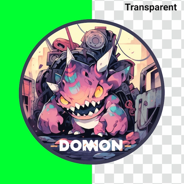 PSD dungeon monster character tee design ilustração pack