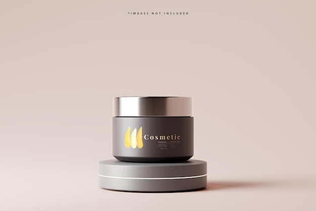 Dunkle Farbe Plastikglas Mockup