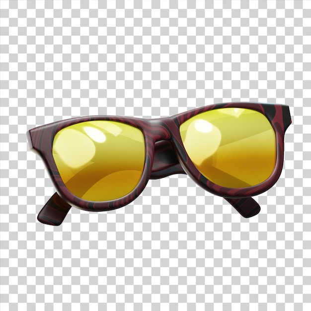 PSD dunkle sonnenbrille sommer 3d-symbole illustration