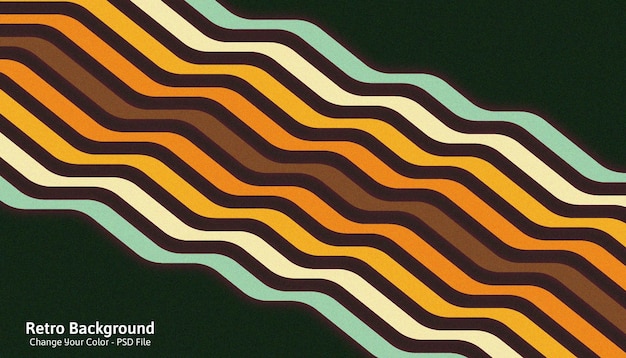 Dunkler Grunge-Hintergrund mit abstrakten Linien Silhouetten Einfacher Retro-Hintergrund mit bearbeitbarer Farbe der geometrischen Welle