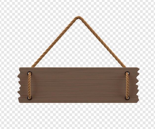 Dunkles Holzbrett mit Seil