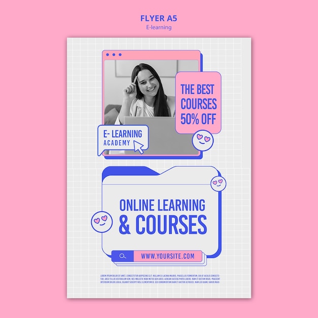 Duotone E-Learning-Designvorlage