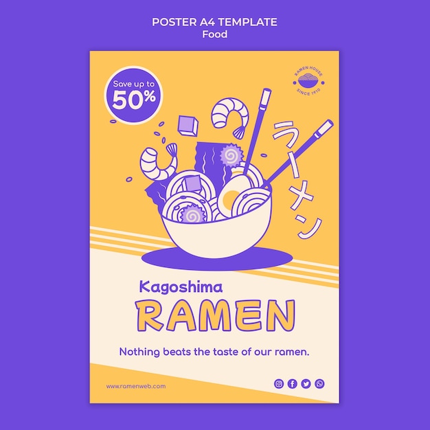 Duotone Food-Poster-Vorlagendesign