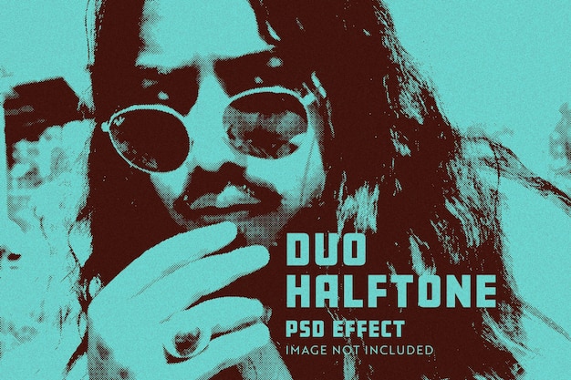 Duotone halbton-psd-fotoeffekt