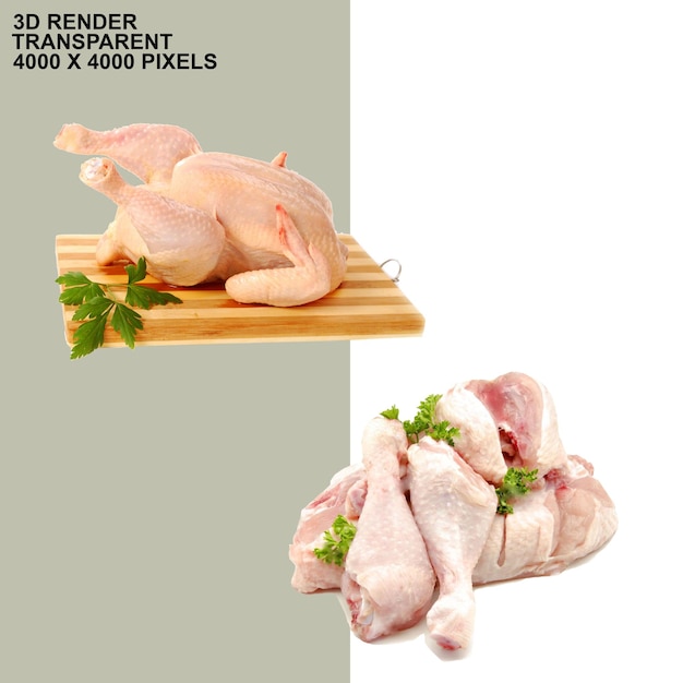 Durchsichtiger Hintergrund aus Hühnerfleisch
